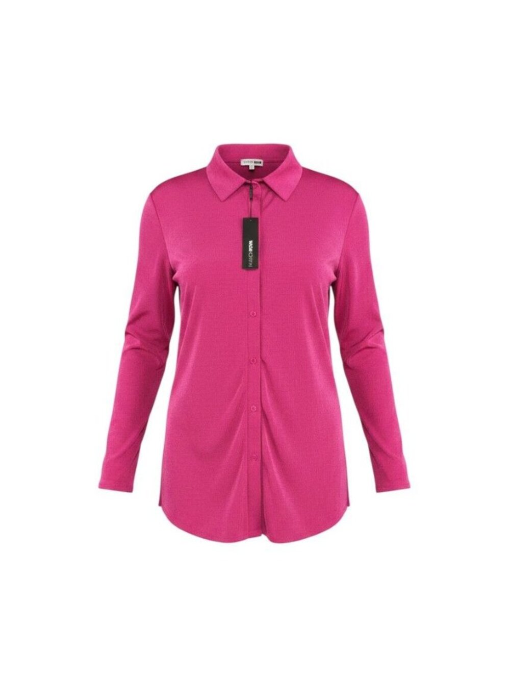 Fashion Nova Womens Pink Button-Up Long Sleeve Shirt M NWT